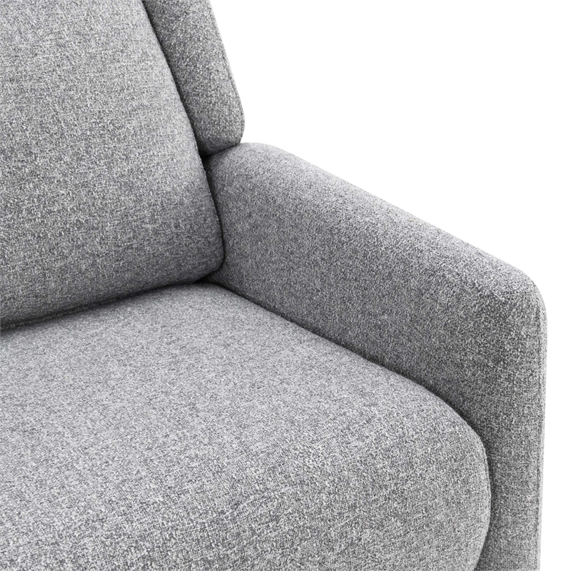 Furniture of America Vella Fabric Pushback Manual Recliner in Gray