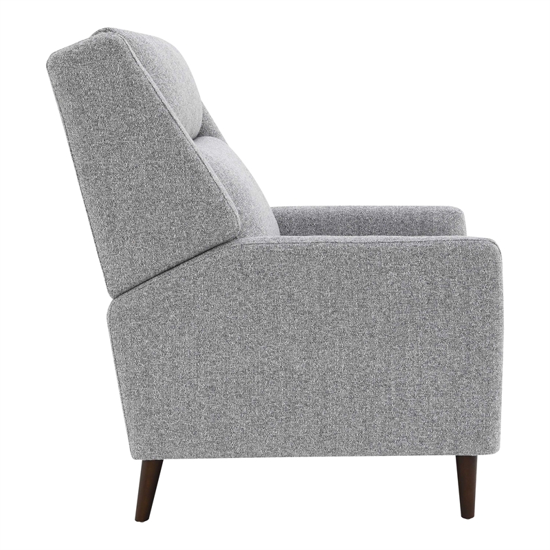 Furniture of America Vella Fabric Pushback Manual Recliner in Gray
