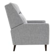 Furniture of America Vella Fabric Pushback Manual Recliner in Gray