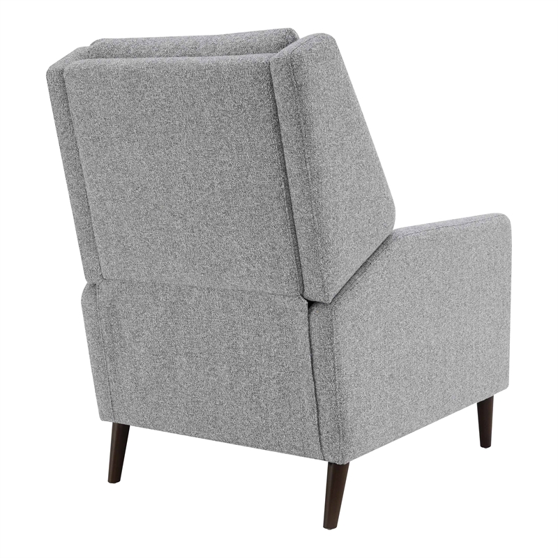 Furniture of America Vella Fabric Pushback Manual Recliner in Gray