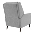 Furniture of America Vella Fabric Pushback Manual Recliner in Gray