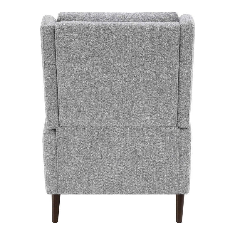 Furniture of America Vella Fabric Pushback Manual Recliner in Gray