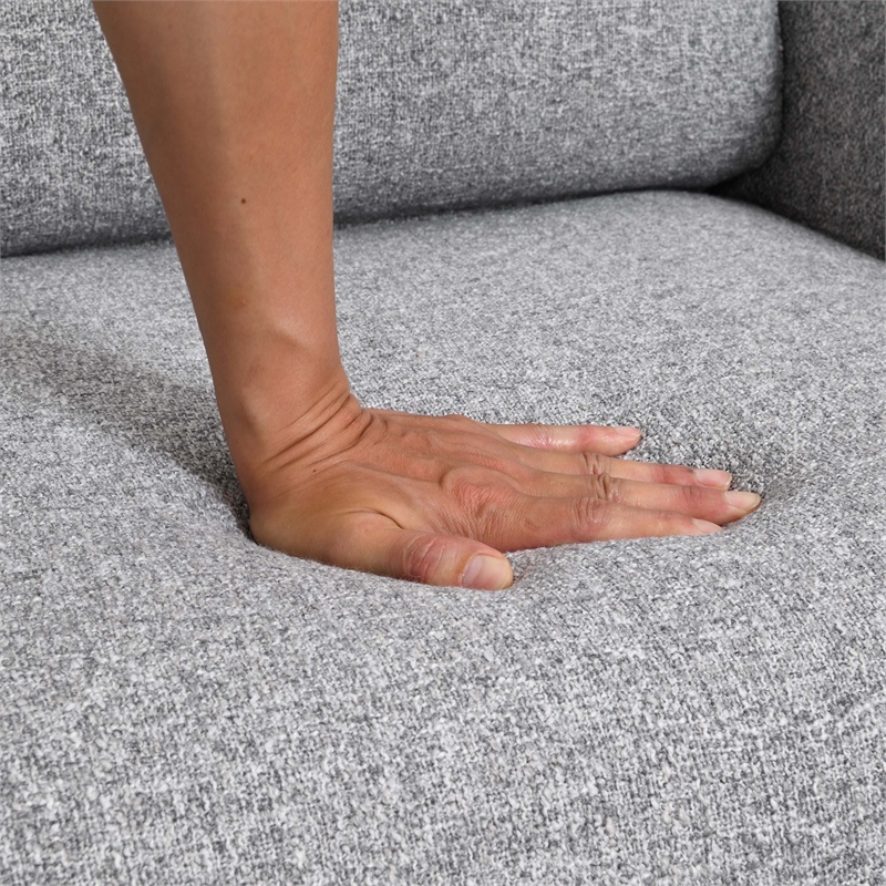 Furniture of America Vella Fabric Pushback Manual Recliner in Gray