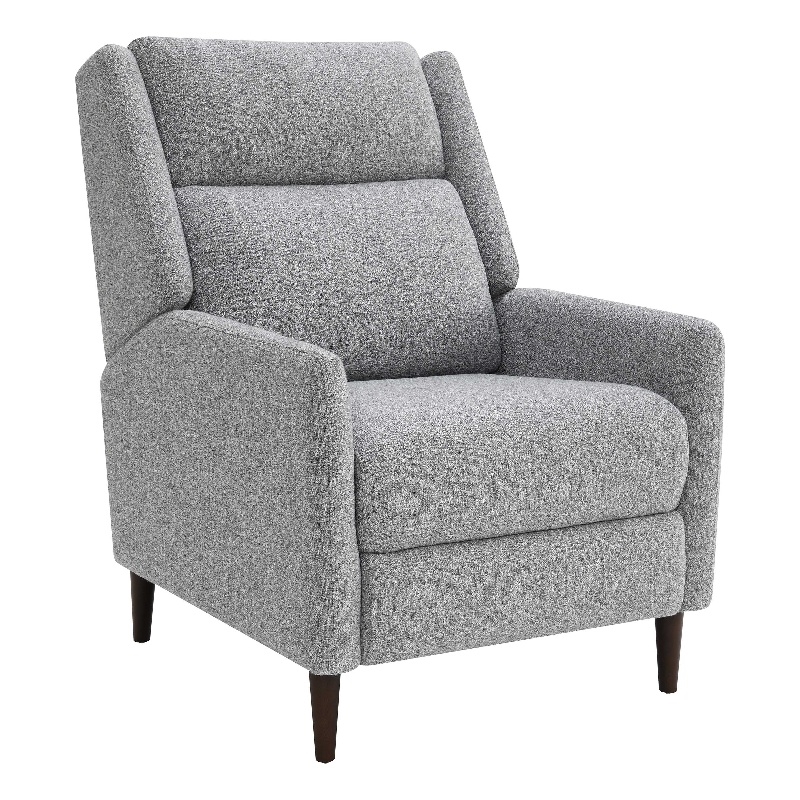 Furniture of America Vella Fabric Pushback Manual Recliner in Gray