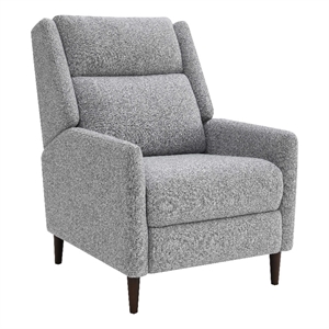 Furniture of America Vella Fabric Pushback Manual Recliner in Gray
