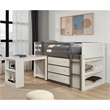 Furniture of America Aveni Solid Wood Twin Loft Bed with Side Ladder in Gray