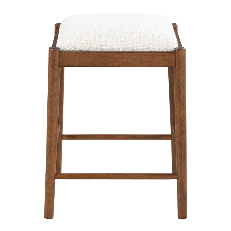 Furniture of America Forma Solid Wood 4-Piece Sofa Table with Stools in Walnut