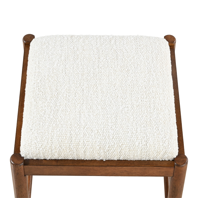 Furniture of America Forma Solid Wood 4-Piece Sofa Table with Stools in Walnut