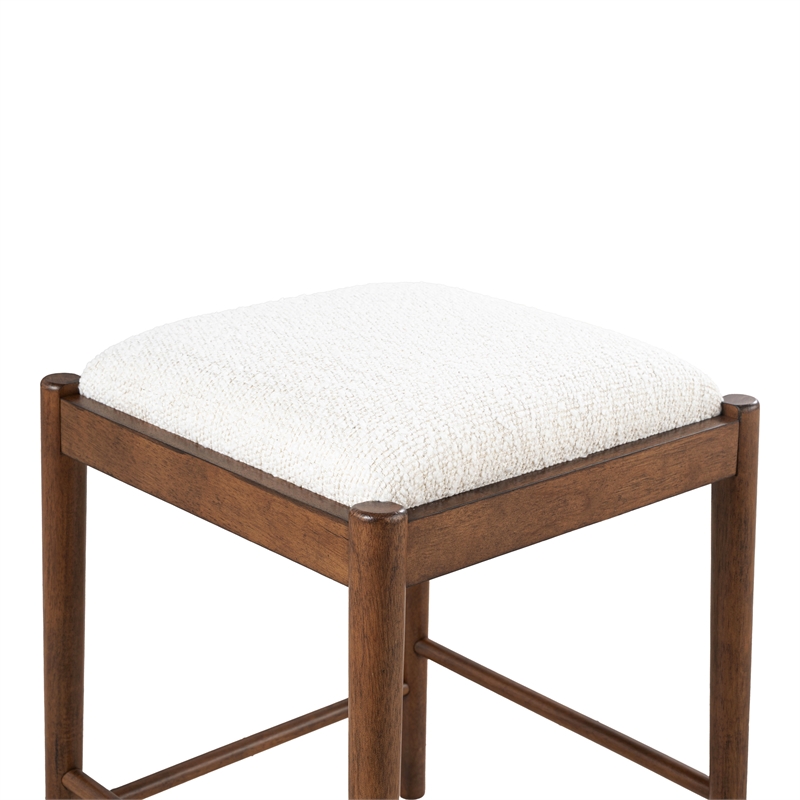 Furniture of America Forma Solid Wood 4-Piece Sofa Table with Stools in Walnut