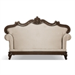 Furniture of America Adelaide Fabric Tufted Back Loveseat in Beige