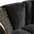 Furniture of America Afra Fabric Soft Curved Track Arms Loveseat in Black