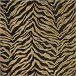 Furniture of America Samison Fabric Zebra Print Gold Trim Loveseat in Black