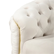 Furniture of America Elbrook Fabric Slope Curved Arm Loveseat in Beige