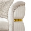 Furniture of America Ranera Fabric Flare Channeled Arms Loveseat in Beige