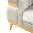Furniture of America Ranera Fabric Flare Channeled Arms Loveseat in Beige