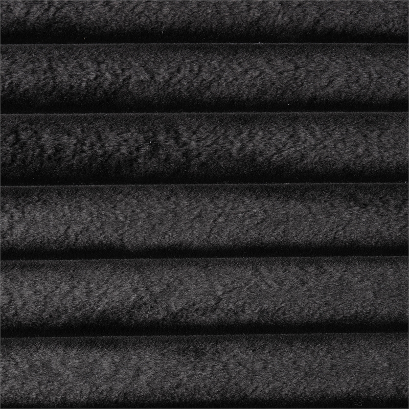 Furniture of America Ophelia Fabric Double Chaise Sofa with USB Ports in Black