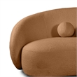 Furniture of America Sylin Chenille and Wood Sculpted Silhouette Sofa in Brown