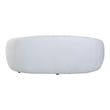 Furniture of America Sylin Chenille and Wood Sculpted Silhouette Sofa in White