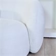 Furniture of America Sylin Chenille and Wood Sculpted Silhouette Sofa in White