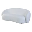 Furniture of America Sylin Chenille and Wood Sculpted Silhouette Sofa in White