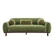 Furniture of America Ramos Chenille Bench-Style Seating Sofa in Green