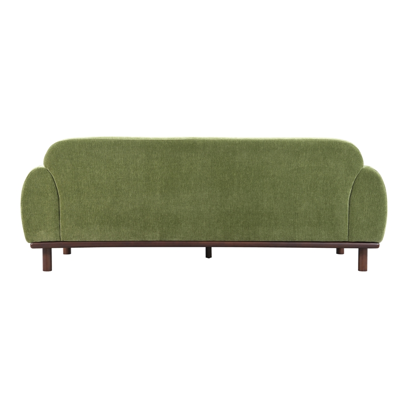 Furniture of America Ramos Chenille Bench-Style Seating Sofa in Green