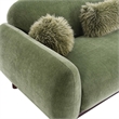 Furniture of America Ramos Chenille Bench-Style Seating Sofa in Green