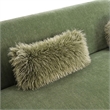 Furniture of America Ramos Chenille Bench-Style Seating Sofa in Green