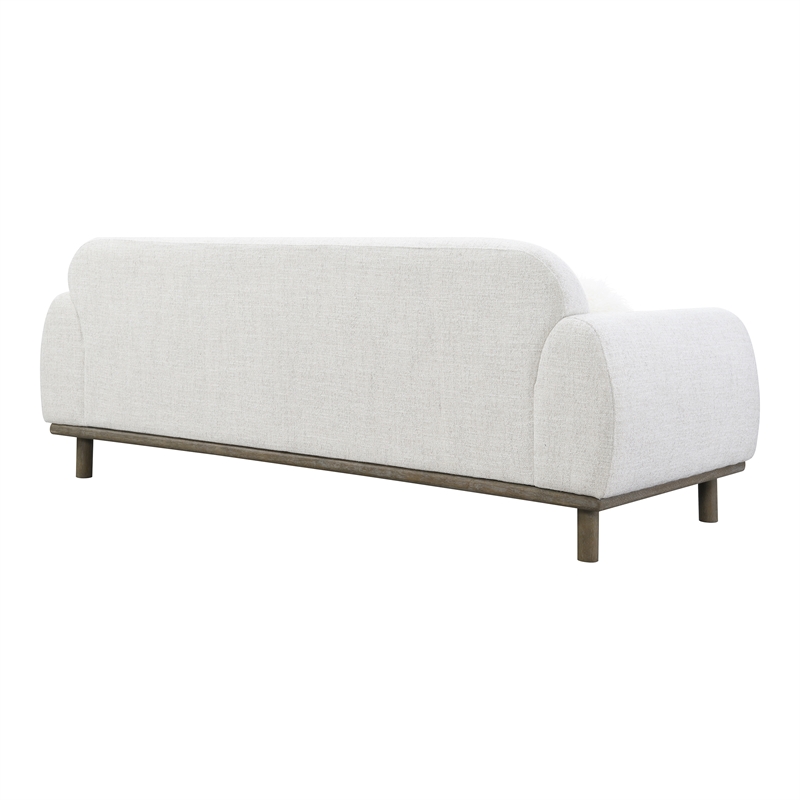 Furniture of America Ramos Chenille Bench-Style Seating Sofa in Beige