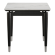 Furniture of America Miranda Sintered Stone Top and Wood End Table in Black