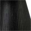 Furniture of America Coraly Faux Marble Top and Wood Round Coffee Table in Black