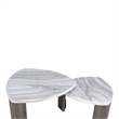 Furniture of America Toralle Solid Wood Nesting Tables with Casters in Gray