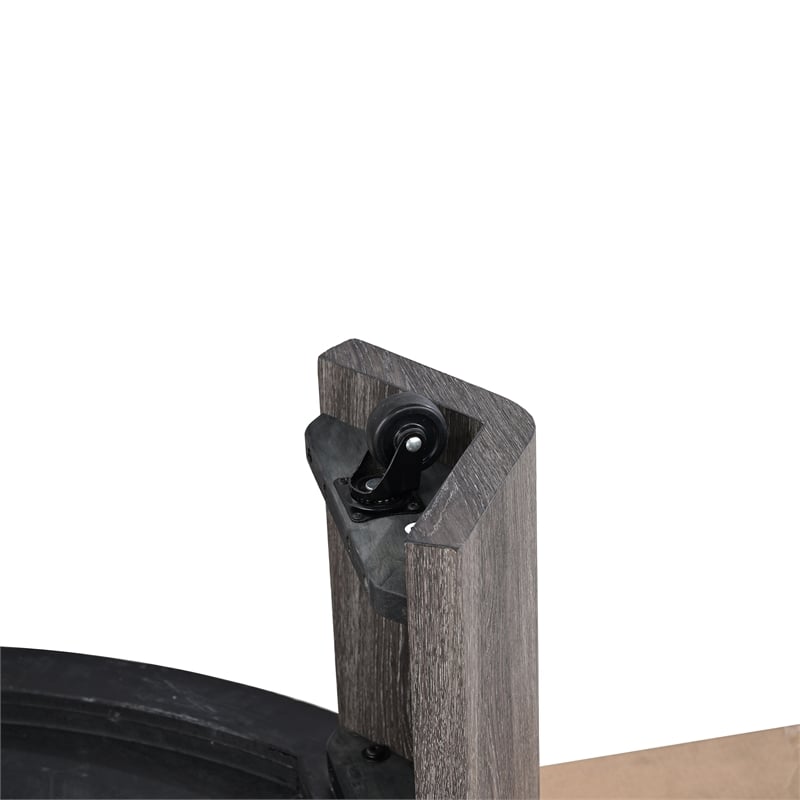 Furniture of America Toralle Solid Wood Nesting Tables with Casters in Gray