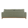 Furniture of America Naria Chenille Soft Track Arm Sofa in Green