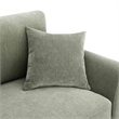Furniture of America Naria Chenille Soft Track Arm Sofa in Green