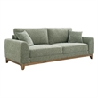 Furniture of America Naria Chenille Soft Track Arm Sofa in Green
