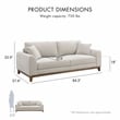 Furniture of America Naria Chenille Soft Track Arm Sofa in Light Gray