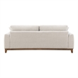 Furniture of America Naria Chenille Soft Track Arm Sofa in Light Gray