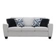 Furniture of America Emeria Chenille Soft Tapered Arm Sofa in Light Gray