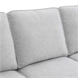 Furniture of America Emeria Chenille Soft Tapered Arm Sofa in Light Gray