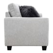 Furniture of America Emeria Chenille Soft Tapered Arm Sofa in Light Gray