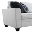 Furniture of America Emeria Chenille Soft Tapered Arm Sofa in Light Gray