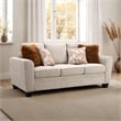 Furniture of America Emeria Chenille Soft Tapered Arm Sofa in Taupe