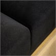 Furniture of America Samison Fabric Zebra Print Gold Trim Sofa in Black