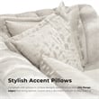 Furniture of America Ranera Fabric Flare Channeled Arms Sofa in Beige
