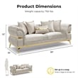 Furniture of America Ranera Fabric Flare Channeled Arms Sofa in Beige