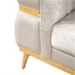 Furniture of America Ranera Fabric Flare Channeled Arms Sofa in Beige