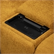 Furniture of America Tavie Chenille L-Shaped Power Sectional with USB in Yellow