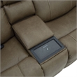 Furniture of America Brio Fabric Power Sectional with Lift Chair in Brown