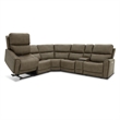 Furniture of America Brio Fabric Power Sectional with Lift Chair in Brown